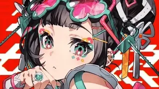 👀 Anime, Fille, Personnage, Coloré, Lunettes de soleil, Maquillage, Mignon telegram sticker