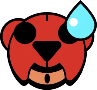 😅 cachorro, suor, emoção, emoji, medo, estresse, desenho animado telegram sticker