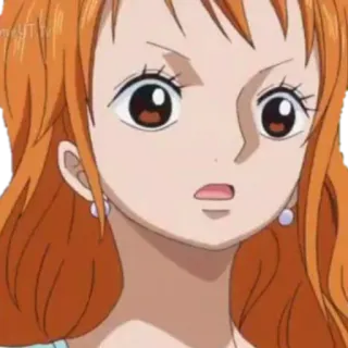 😯 Nami One Piece アニメ, ワンピース, ナミ, カートゥーン, キャラクター, 漫画 telegram sticker