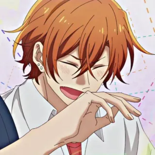 😂 Animé, Personnage, Souriant, Garçon animé telegram sticker