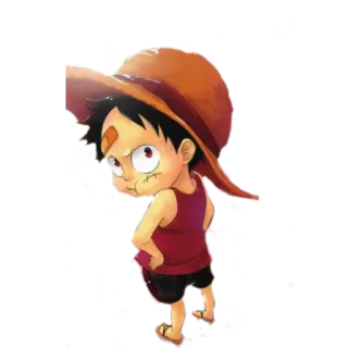 🙂 Luffy One Piece anime, cartoon, one piece, luffy, monkey d luffy telegram sticker