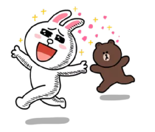 ✨ bear, rabbit, happy, celebration, joy, cute telegram sticker