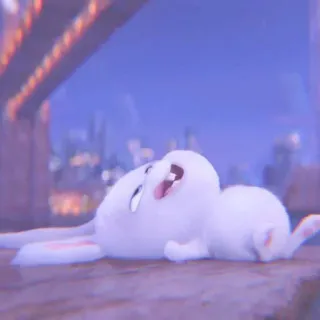 🐰 Snowball The Secret Life of Pets rabbit, bunny, cute, animal, cartoon, funny, meme whatsapp sticker