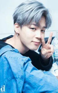 🕸 Jimin kpop, cantante, bts, idol, segno di pace whatsapp sticker