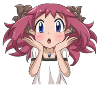 😳 อนิเมะ, มังงะ, น่ารัก, ผู้หญิง, เขา, แก้มแดง telegram sticker