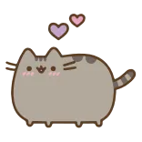 ❤️ Pusheen cat, cartoon, cute, hearts, kawaii, animal telegram sticker