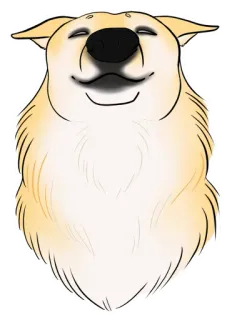 ☺️ anjing, bahagia, kartun, binatang, lucu, hewan peliharaan telegram sticker