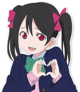 ❤️ Nico Yazawa Love Live! anime, cute, idol, Nico Yazawa, Love Live! telegram sticker