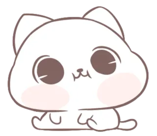 🙂 gato, fofo, animal, kawaii, gatinho, desenho animado telegram sticker