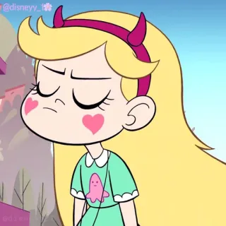 😠 Star Butterfly Star vs. the Forces of Evil Desenho animado, Personagem, Animado, Star Butterfly, Coração, Diadema whatsapp sticker