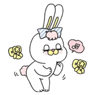 ☺️ kelinci, imut, karakter, kartun, binatang, kawaii, stiker telegram sticker