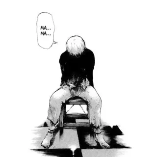 ☠️ Ken Kaneki Tokyo Ghoul MA... MA... Anime, Manga, Triste, Legato, Catene, Angosciato whatsapp sticker
