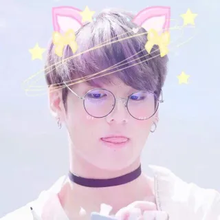 😛 Person, Katzenohren, niedlich, Filter, Selfie telegram sticker
