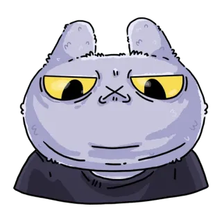 🤨 cat, animal, cartoon, sticker, illustration telegram sticker