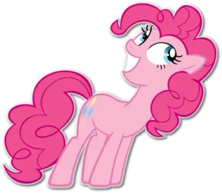 😏 Pinkie Pie My Little Pony Pony, Cartoon, Rosa, Freundschaft, Magie telegram sticker