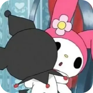 ❤ Kuromi kuromi, sanrio, anime, kawaii, lindo, personaje telegram sticker