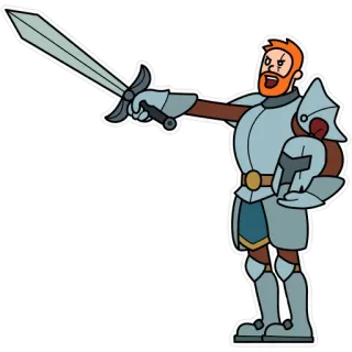 🗡 knight, sword, armor, warrior, medieval, fantasy telegram sticker