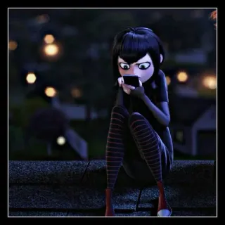 🖤 Mavis Dracula Hotel Transylvania Desenho animado, Anime, Monstro, Vampiro, Gótico, Mavis, Hotel Transilvânia telegram sticker