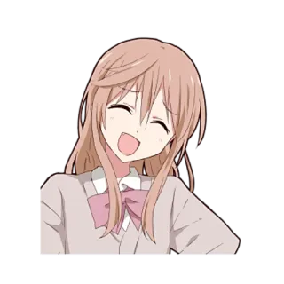 😊 anime, girl, smiling, happy, cartoon, cheerful telegram sticker