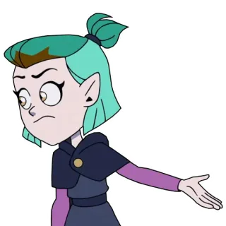 😨 Amity Blight The Owl House cartoon, witch, amity blight, the owl house, character, expression, attitude telegram sticker
