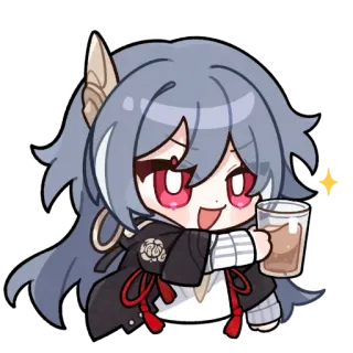 🥛 anime, cartoon, chibi, cute, drink telegram sticker