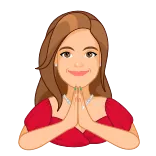 🙏 salutation, femme, namasté, paix, spirituel, dessin animé telegram sticker