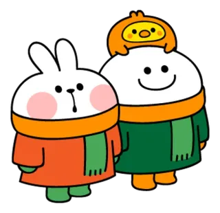 🐯 coniglio, carino, animale, anatra, kawaii, cartone animato telegram sticker