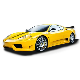 🚕 auto, gelb, fahrzeug, sportwagen, ferrari telegram sticker