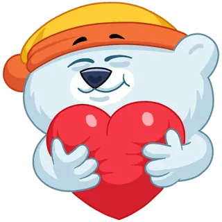 🥰 ours, coeur, amour, mignon, dessin animé, autocollant telegram sticker