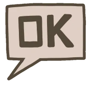 ๐ OK ok, speech bubble, confirmation, agreement whatsapp sticker