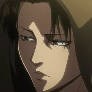 🗿 Levi Ackerman Attack on Titan Anime, Postać, Męski, Kaptur, Poważny, Stoicki telegram sticker