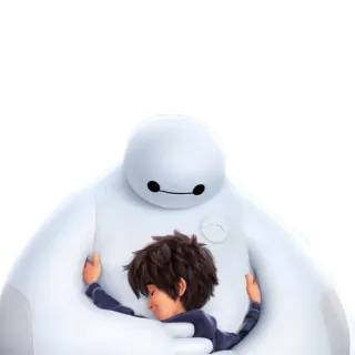 👬 Baymax Big Hero 6 Baymax, Big Hero 6, robot, dibujos animados, amistad, abrazo, Hiro Hamada whatsapp sticker