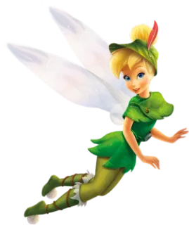 🙂 Tinkerbell Peter Pan fairy, disney, pixie, wings, magic, green telegram sticker