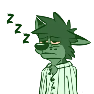 😴 zzz buồn ngủ, mệt mỏi, động vật, hoạt hình, ngủ, zzz, pijama telegram sticker