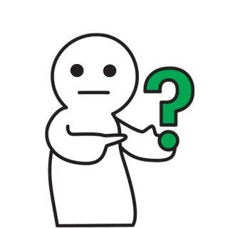 😐 question mark, question, confused, white figure, uncertain, pondering telegram sticker