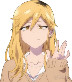 👋 anime, chica, presumida, manga, personaje, gracioso whatsapp sticker