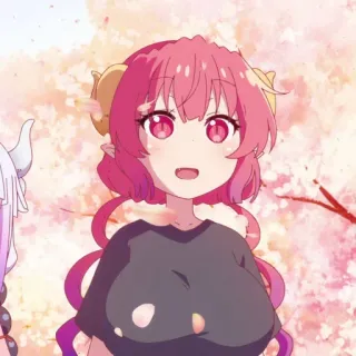 😀 Ilulu Miss Kobayashi's Dragon Maid Anime, Drache, süß, Ilulu telegram sticker