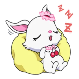 😴 ZZZ Hase, schlafend, süß, Tier, Cartoon whatsapp sticker