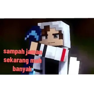 😀 sampah jaman sekarang mah banyak 我的世界, 印度尼西亚, 游戏, 电子游戏, 角色 telegram sticker