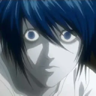 📓 L Lawliet Death Note Аниме, Детектив, Манга, Интеллектуальный, L telegram sticker