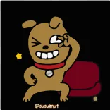 ✨ @usui.mut Hund, Cartoon, Tier, süß whatsapp sticker