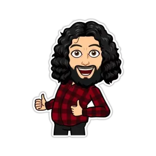 👍 Ảnh đại diện, Thích, Bitmoji, Người, Phim hoạt hình telegram sticker