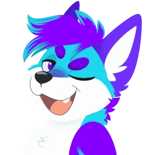 😉 Furry, Animal, Dibujos animados, Zorro, Personaje telegram sticker