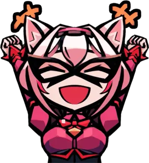 😸 anime, manga, catgirl, mask, cute, kawaii, character whatsapp sticker