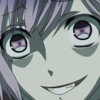 🥢 anime, nhân vật, rùng rợn, nụ cười, manga telegram sticker