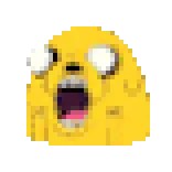 😱 Jake Adventure Time Jake, Adventure Time, cartoon, dog, yellow telegram sticker