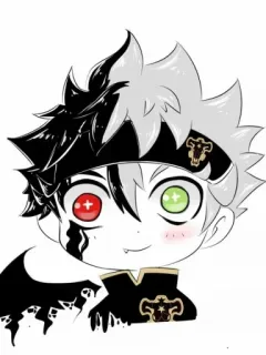 🥺 Asta Black Clover anime, manga, chibi, asta, black clover, cute telegram sticker