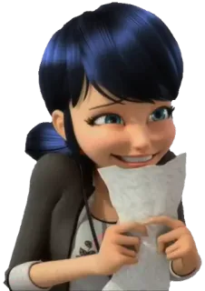 ☺️ Marinette Dupain-Cheng Miraculous: Tales of Ladybug & Cat Noir Marinette, Dupain-Cheng, Miraculous Ladybug, Dibujos animados, Chica, Anime telegram sticker
