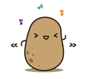 💃 Kartoffel, niedlich, Essen, Cartoon telegram sticker