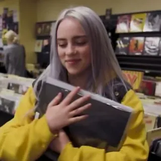 💧 Billie Eilish Billie Eilish, นักร้อง, เพลง, อัลบั้ม, ร้านขายแผ่นเสียง telegram sticker